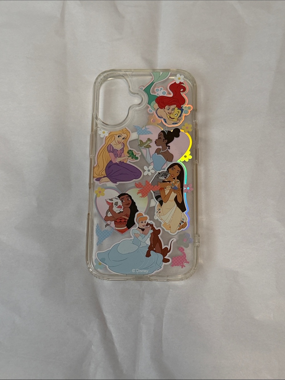 Clear Disney Princess Holographic iPhone16 Case - MagSafe compatible